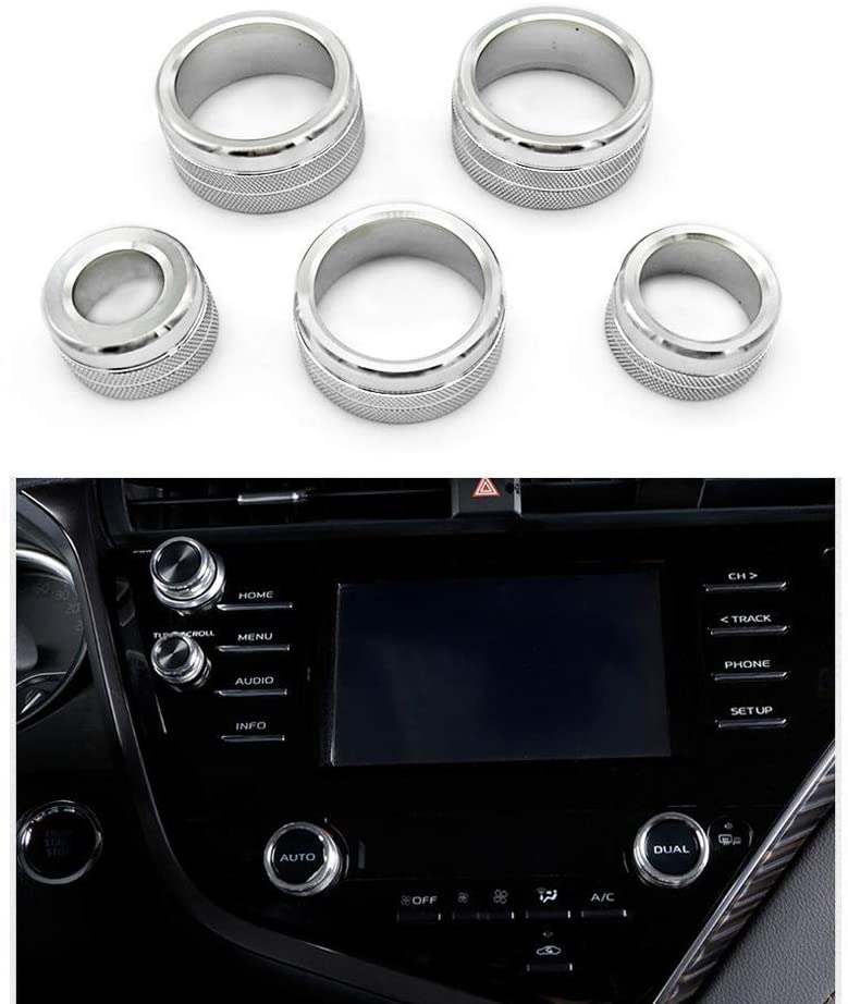 5pcs Center  Console  Knobs  Ac  Air  Conditioning  Button+audio+function+rear  Mirror  Knob  Cover Trim For Camry 2018 2019 2020