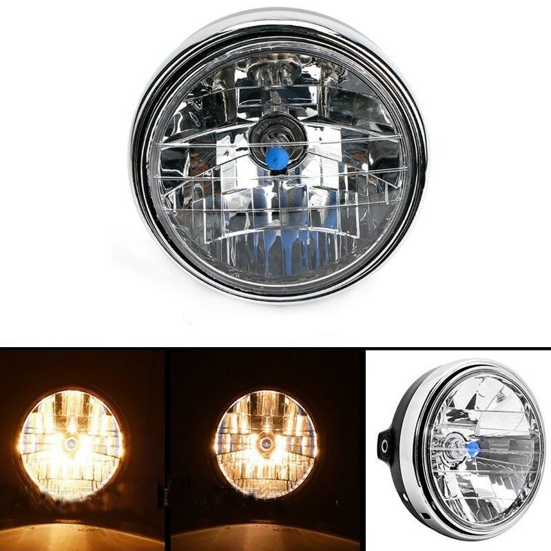 7 Inch 35W Universal Motorcycle Headlight Transparent Crystal Glass Clear Lens Beam Round LED HeadLamp For Hond