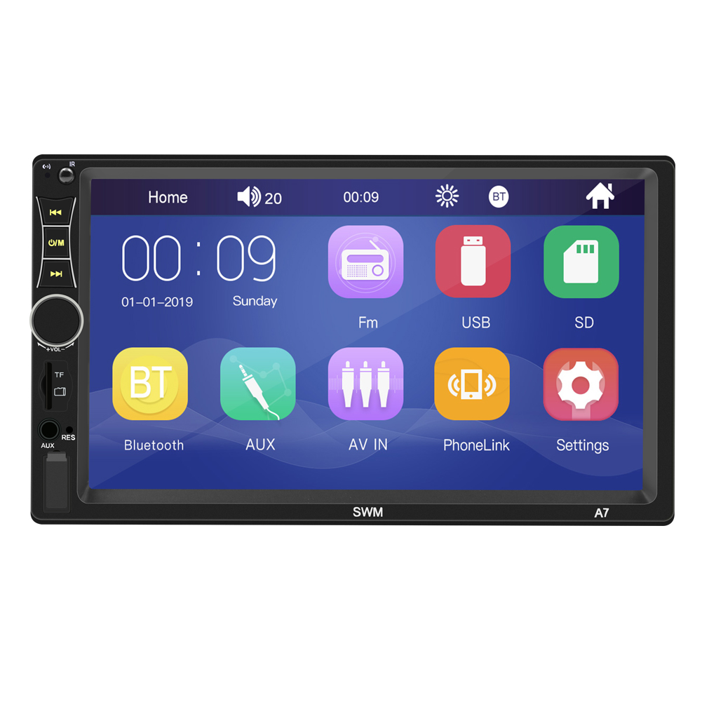 A7 2 Din 7 inch Car Radio Autoradio Universal Car Multimedia MP5 Player HD Bluetooth Usb Flash Drive Phone Interconnect MP3 Player Radio