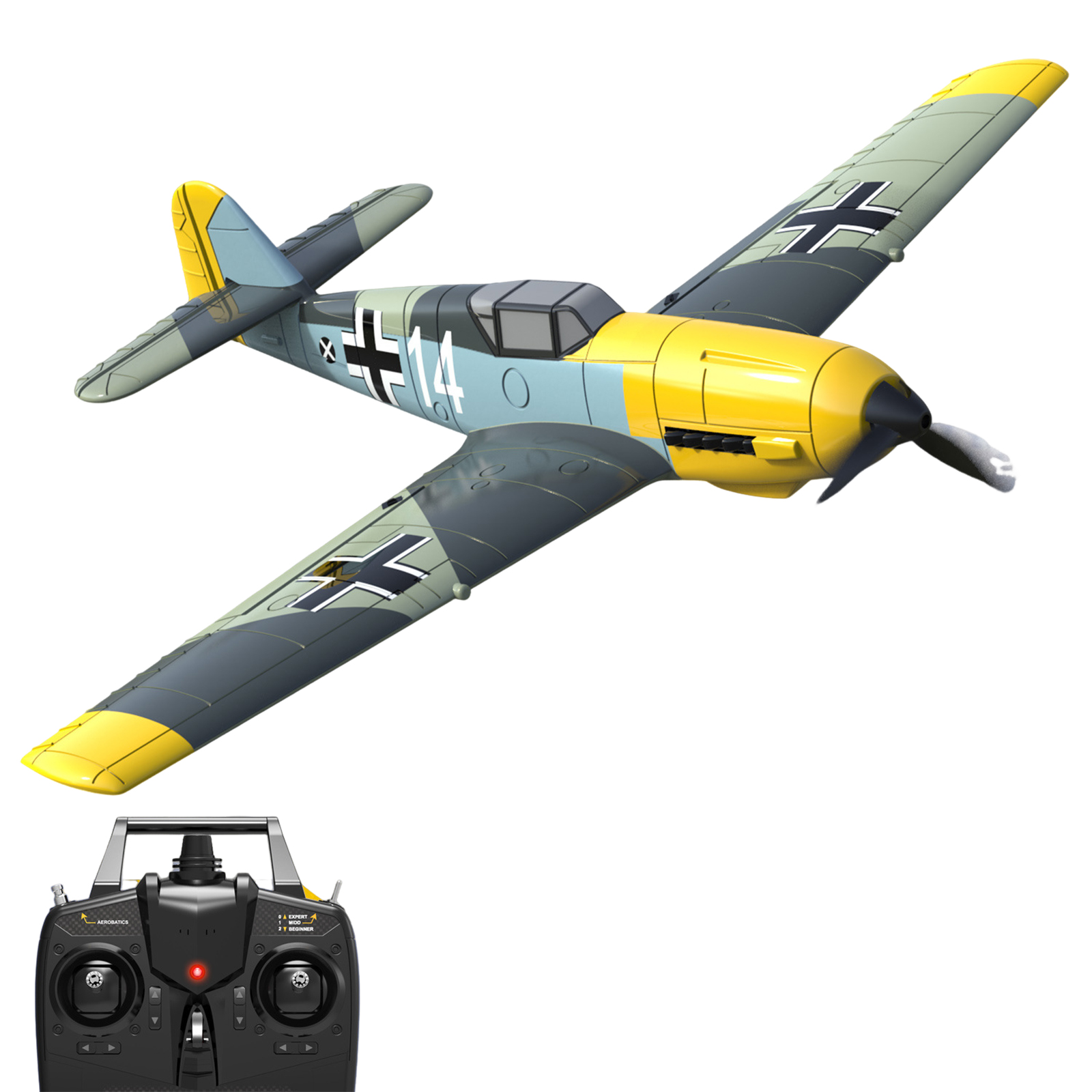 Bf109 RC Airplane 2.4g Epp Foam Remote Control Aircraft Fixed-Wing Glider RC Plane Drone Toys