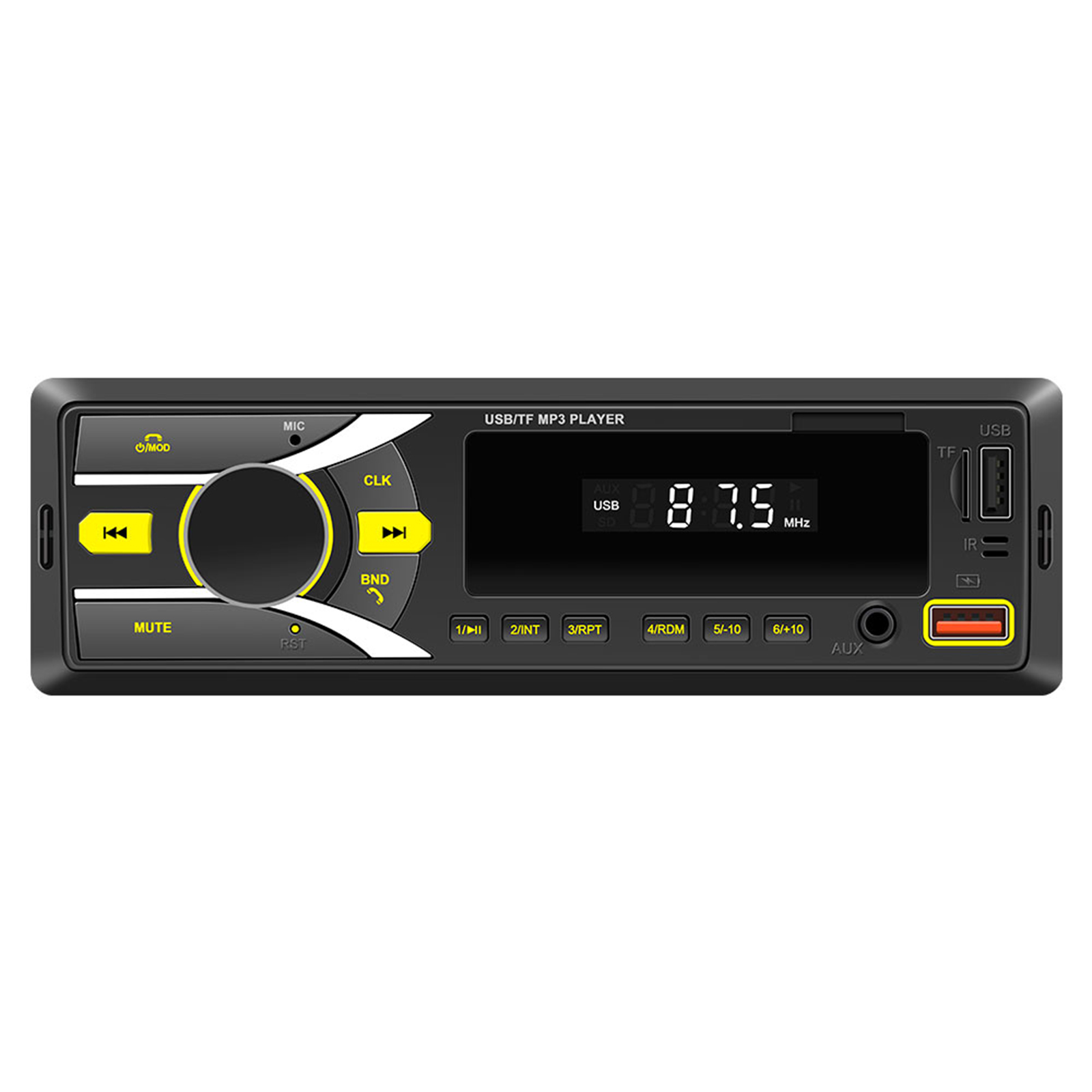 Bluetooth Car Fm Radio Rca Audio Subwoofer Sound Source Copy U Disk Card Reader Usb Mp3 Player