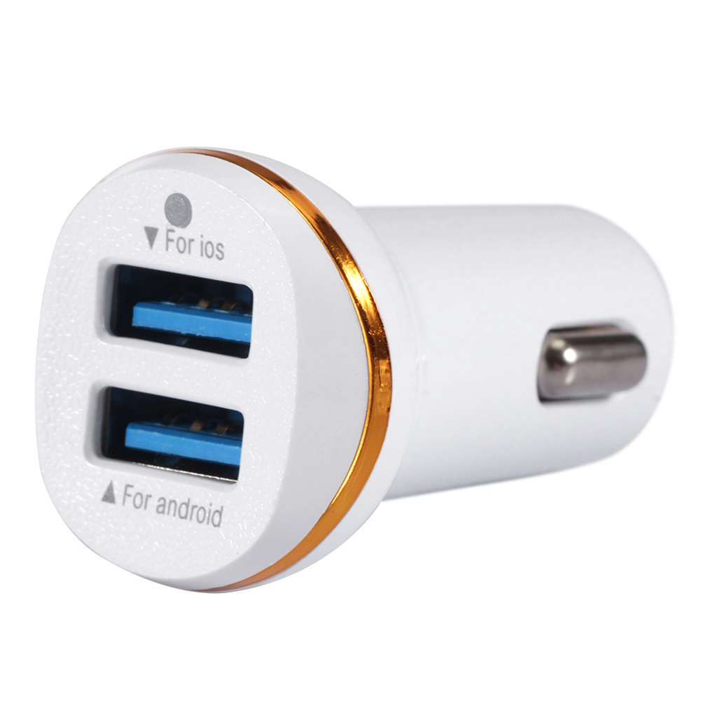 Car 3.1a Dual Usb Car Charger Led Portable Dc 12-24v Car Charger Universal Application Usb Car Charger For Mobile Phones