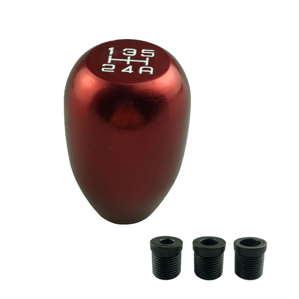 Car 5 Speed Gear Shift Knob Shifter Lever Stick with 3 Adapters