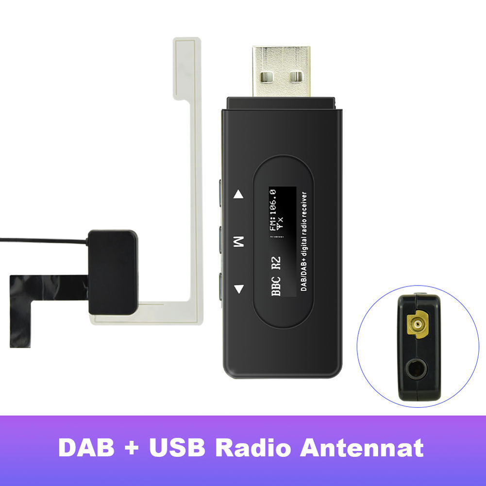 Car DAB Radio Tuner Digital Radio DAB Universal FM Wireless Transmitter Audio Transponder