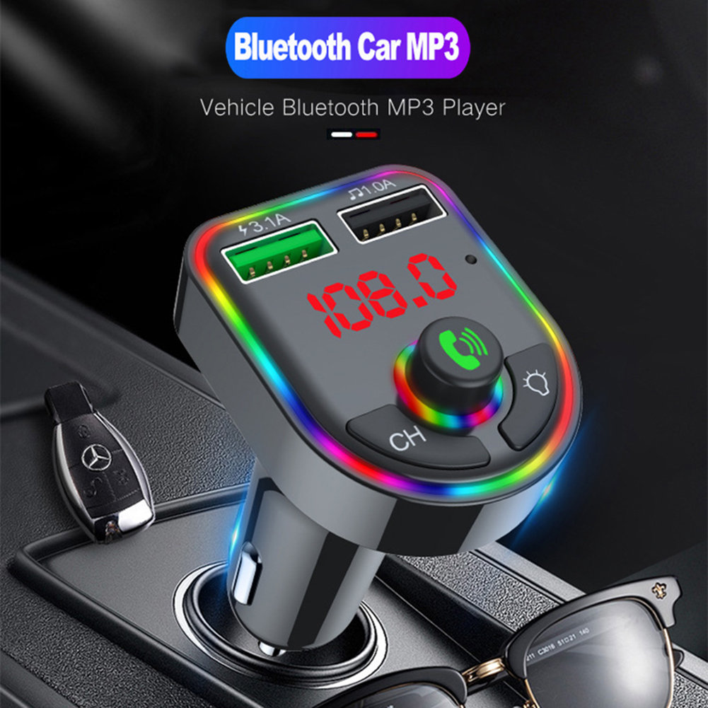 Car Durable Mp3  Player Bluetooth-compatible Fm Transmitter Intelligent Noise Reduction Wireless Hands-free Audio Receiver