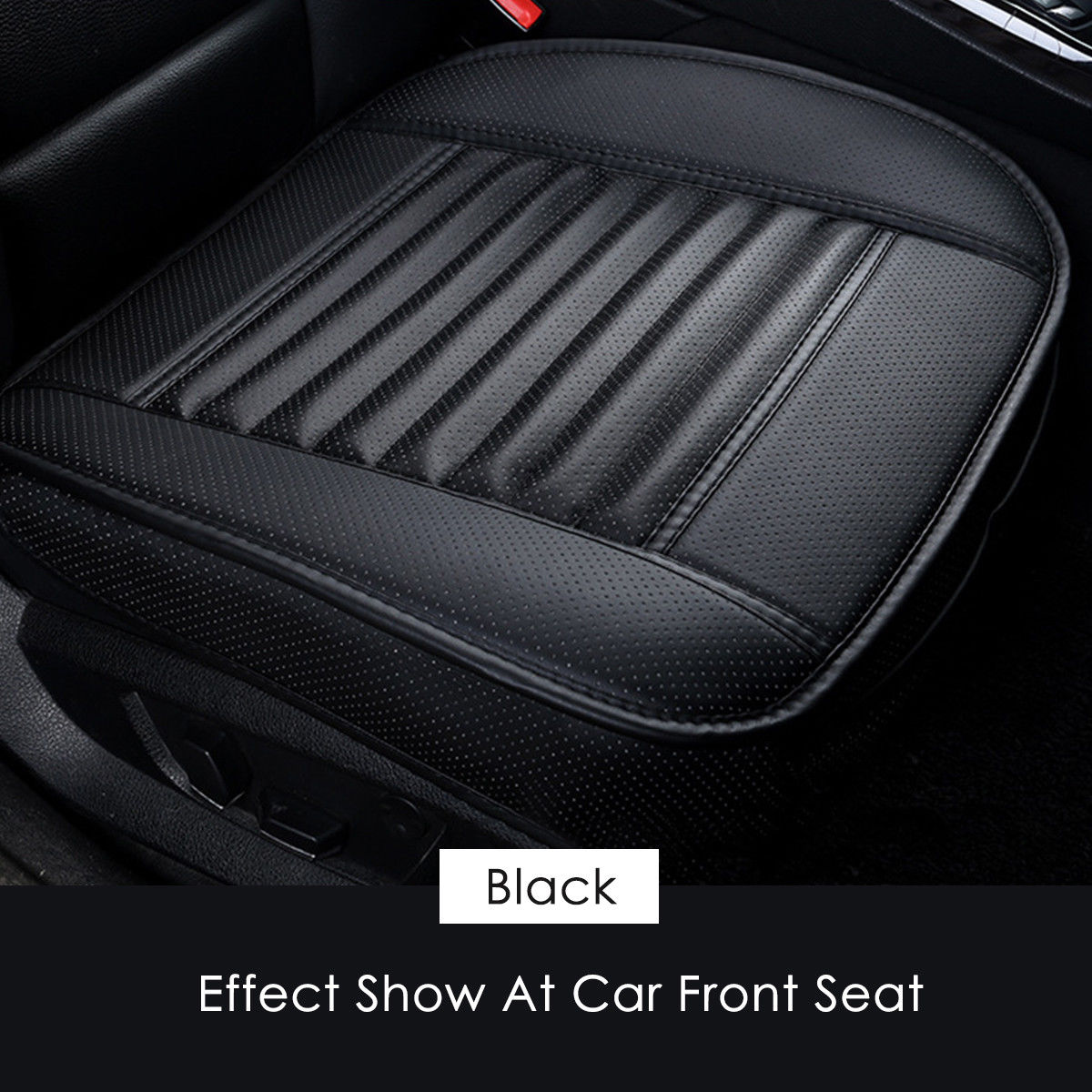 Car Front Seat Cover PU Non-slip Car Seat Cushion Cover for Four Seasons