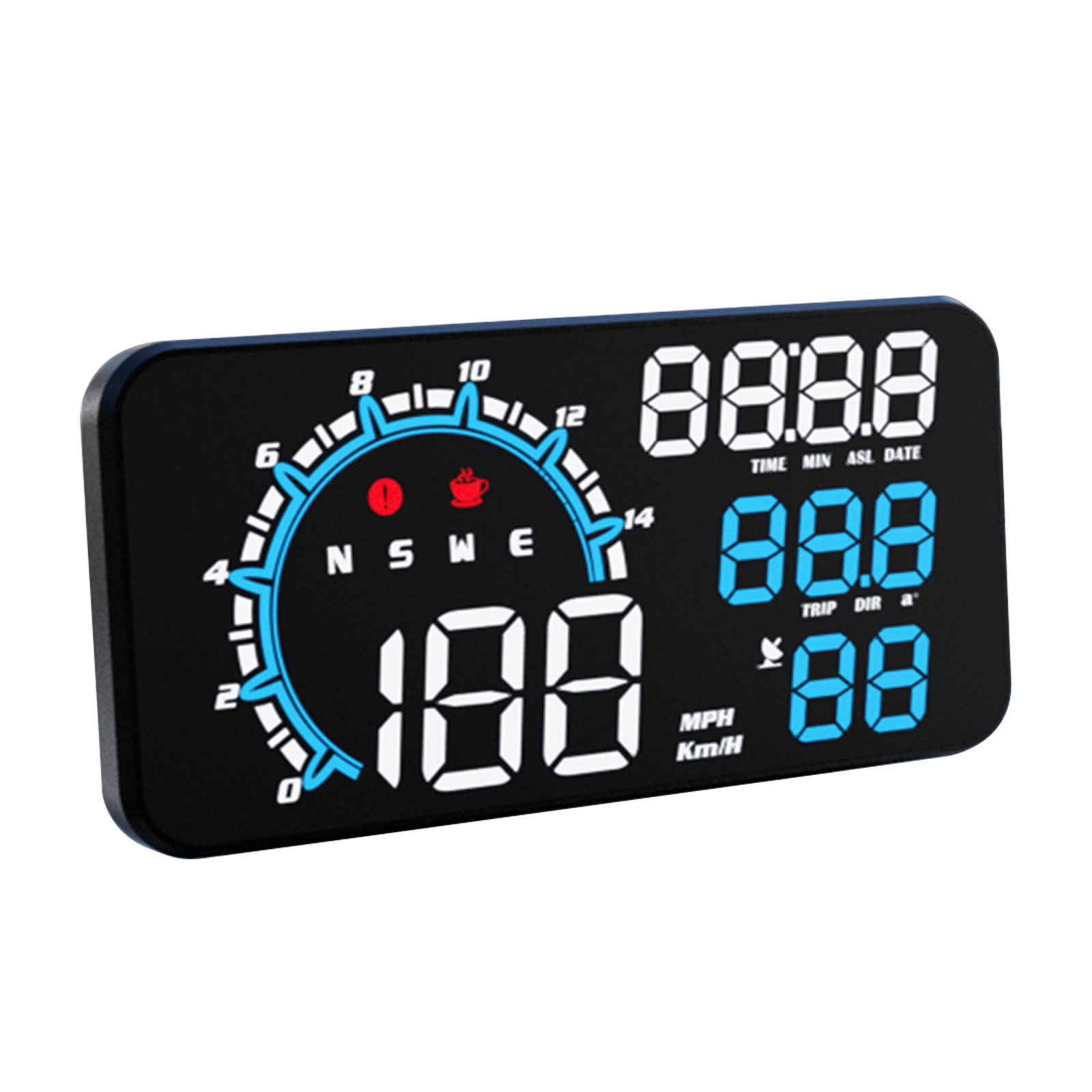 Car Hud Head up Display 5.5-Inch Large Screen Universal USB Gps Speed Instrument with Overspeed Alarm