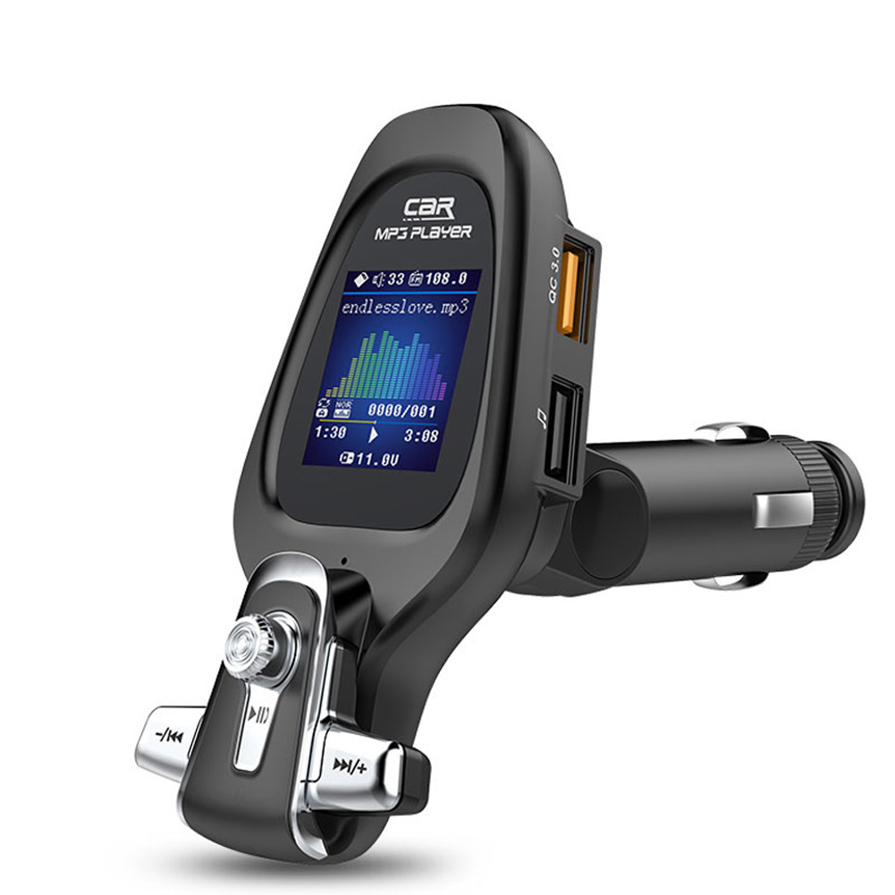 Car Mp3 Player Fm Transmitter Bt28 Bluetooth-compatible Hands-free Qc3.0 Fast Charging Multi-functional Adapter