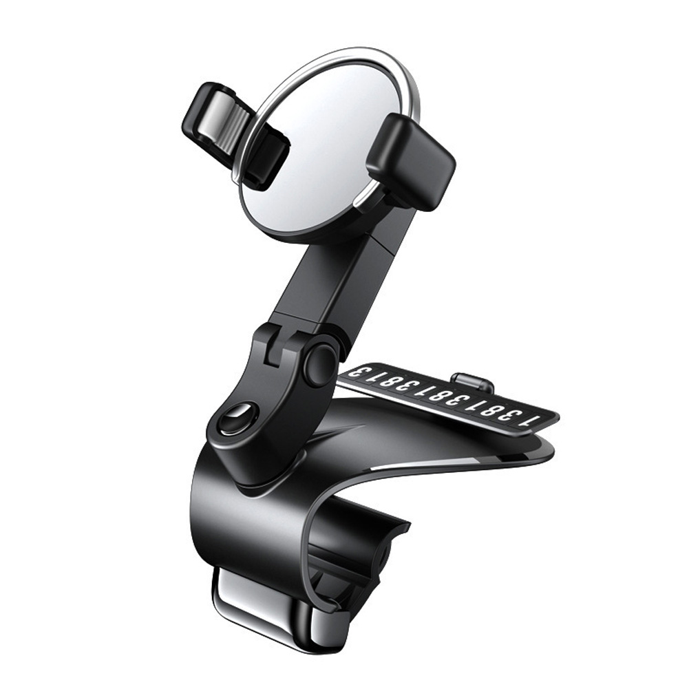 Car Phone Holder Stand 1200-degree Rotation Dashboard Mount Gps Navigation Frame Bracket Clip-on Cradle