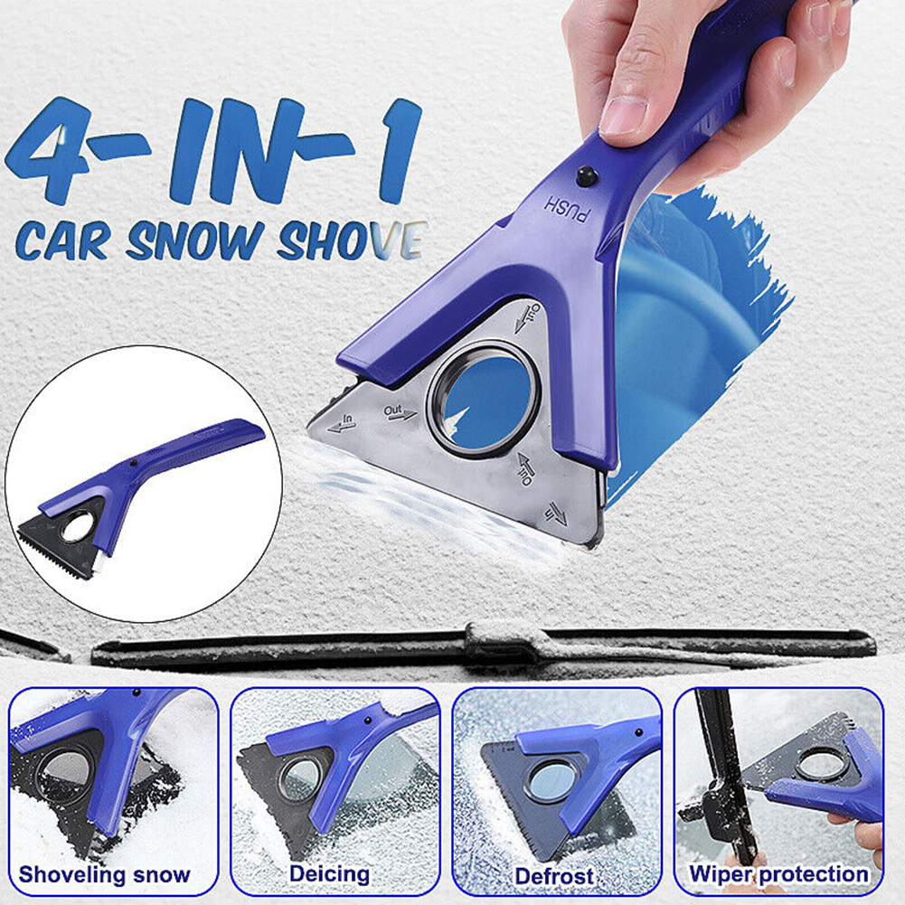 Car Snow Removal Shovel Glass Ice Scraper Windshield Window Frost Removal Brush Tool