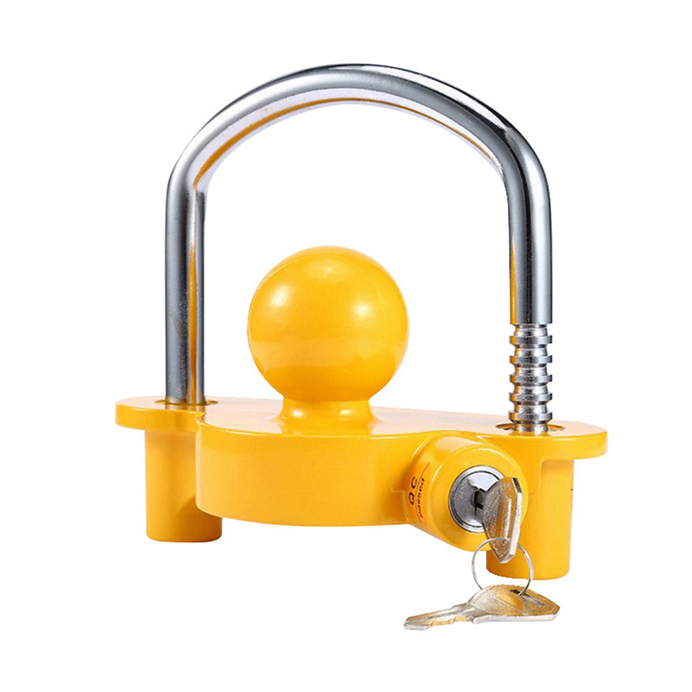 Car Trailer Lock Yacht Rv Connector Trailer Hook U-shaped Tow Ball Aluminum Alloy Security Anti-theft Lock