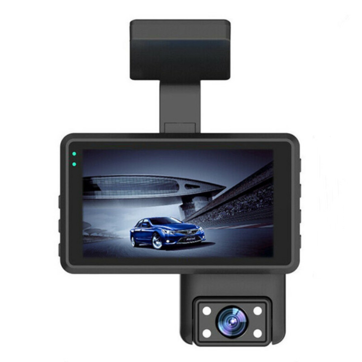 Dual Lens Car Dvr Dash Cam Video Recorder 3-inch HD Display Driving Recorder Camcorder