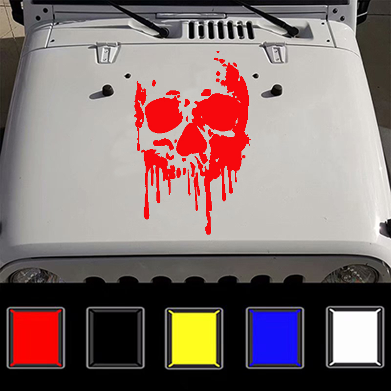 Fashion Car Body DIY Waterproof Bloody Skulls Stylish Decal Stickers Set