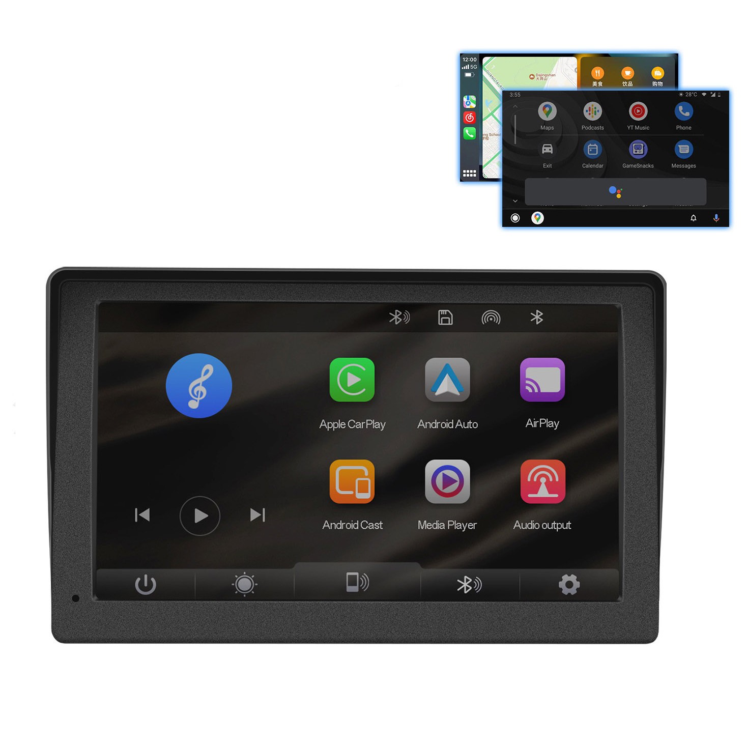 HD 7-inch Car Radio Multimedia Video Player Touch Screen Display for Carplay/android Auto/airplay