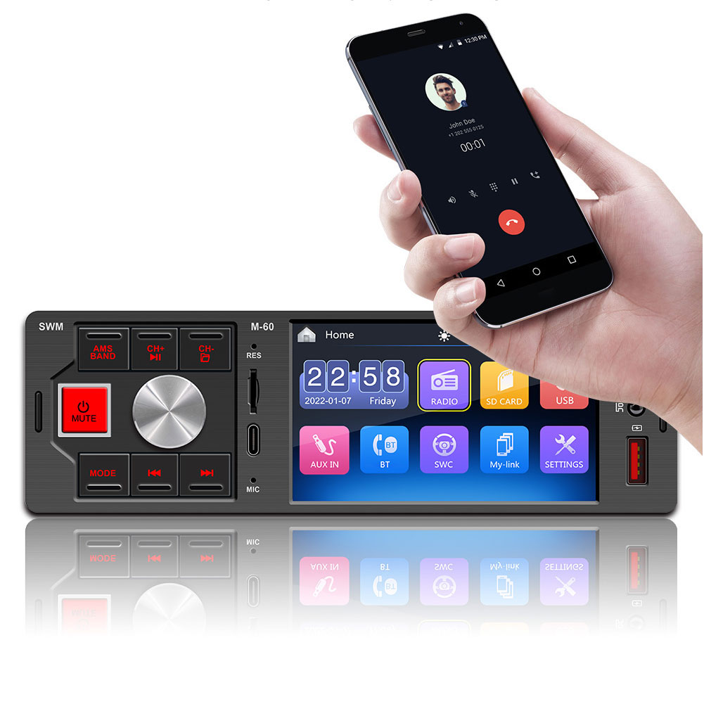 M-60 Touch-screen 4-inch High-definition Dual Usb Car Mp5 Player Bluetooth-compatible Hands-free Fm Audio