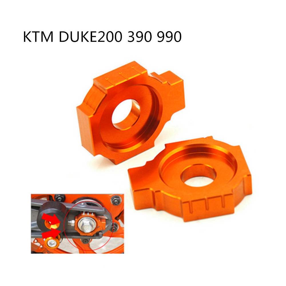 Motorcycle CNC Rear Axle Blocks Chain Adjuster for KTM DUKE125 200 390