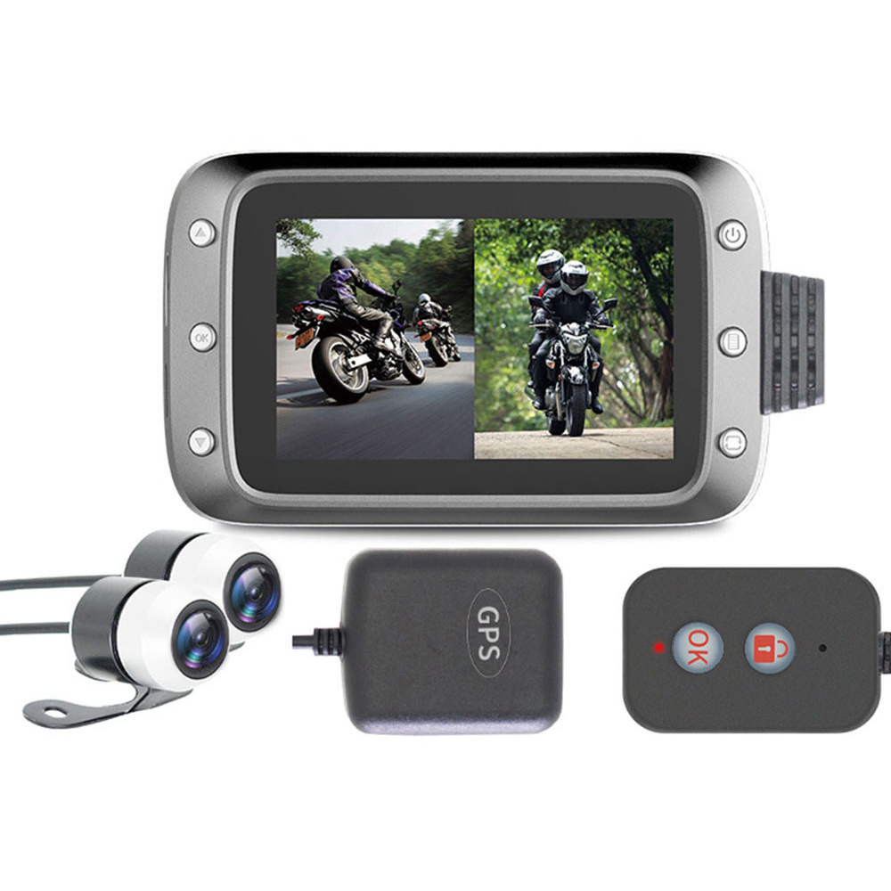 Motorcycle DVR Dash Cam 1080P Full HD Front Rear View Waterproof Motorcycle Camera GPS Logger Recorder Box