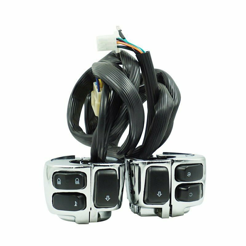 Motorcycle Handlebar Control Switch  1inch 25m With Wiring Harness