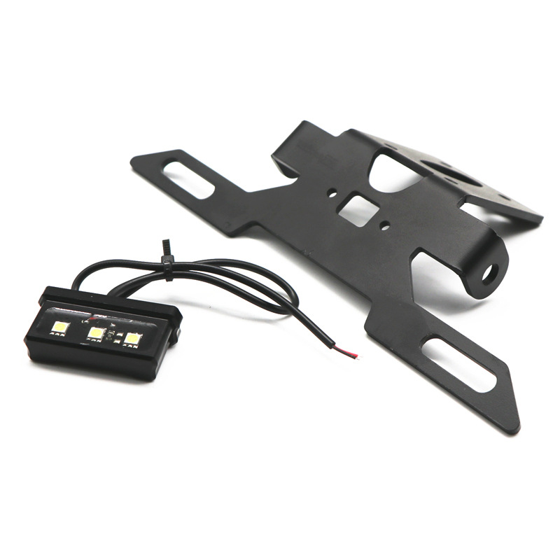 Motorcycle License Plate Frame Holder Bracket with Light for YAMAHA YZF R6 17-20