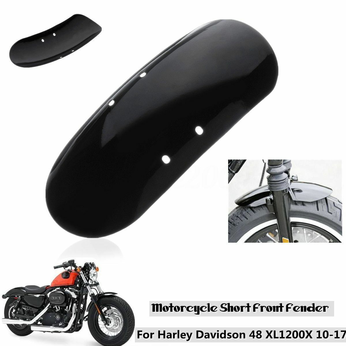 Motorcycle Metal Short Front Fender Mudguard  For 2010-2017  Sportster 48 XL1200X 1200