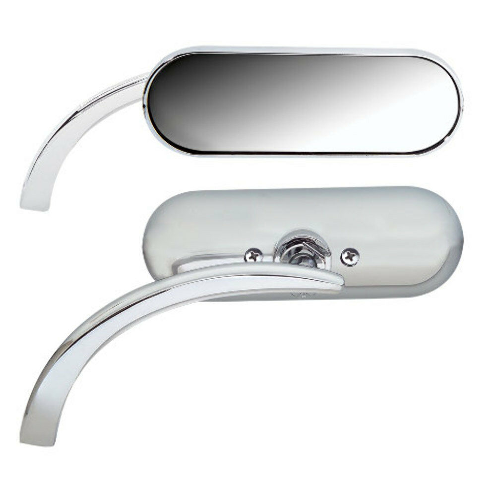 Motorcycle Mini Oval Rearview Mirror for  Sportster Dyna Softail Arlen Ness