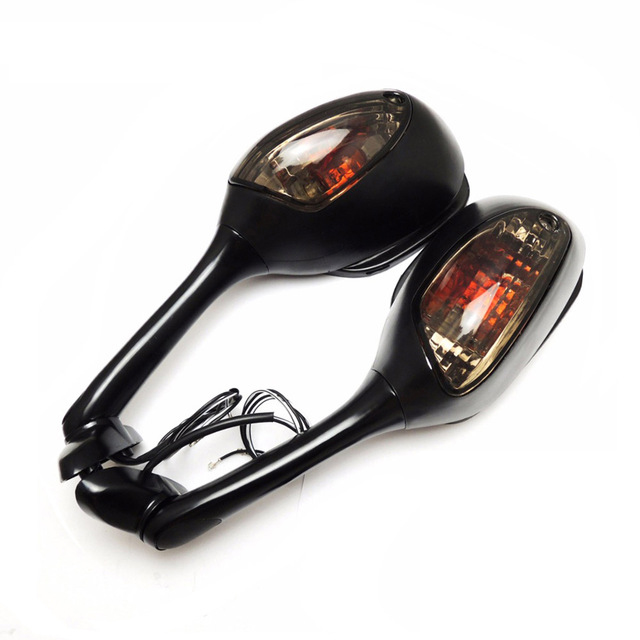 Motorcycle Rearview Side Mirrors for Suzuki GSXR 600 750 1000 with Turn Signal Light
