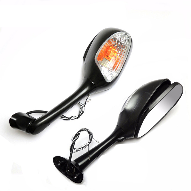 Motorcycle Rearview Side Mirrors for Suzuki GSXR 600 750 1000 with Turn Signal Light
