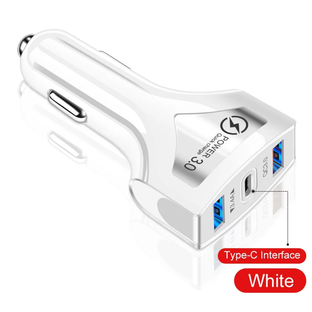 Portable Car Charger 3.0 Dual Usb High-speed Charging Adapter With Led Indicator