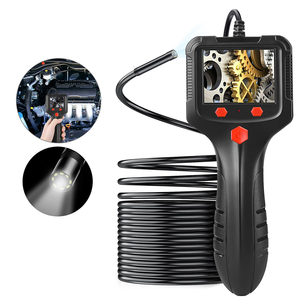 Portable Pipe Endoscope with Screen 8mm Lens Hd Camera Handheld Industrial Peepscope Detector Front 2m