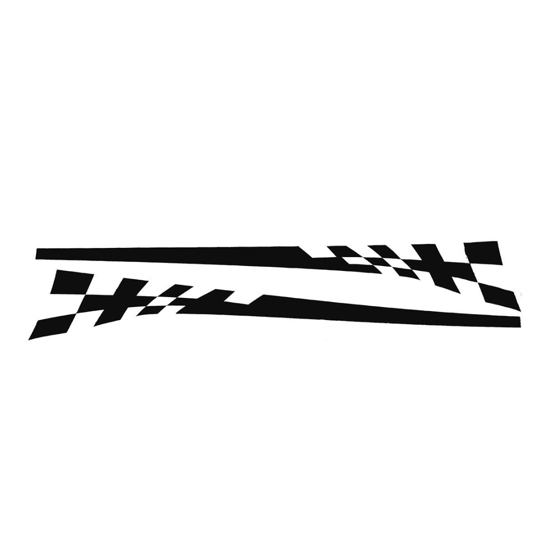 Racing Flag Vinyl Decal Car Styling Door Side Skirt Stripes Auto Body Decor Sticker