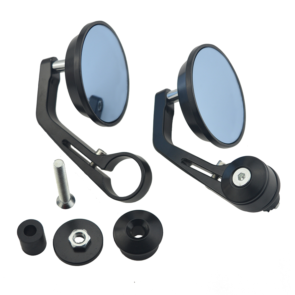 Round 7/8" Handlebar Motocycle Rearview Mirrors Moto End Motor Alloy Side Mirrors Motorcycle Accessories