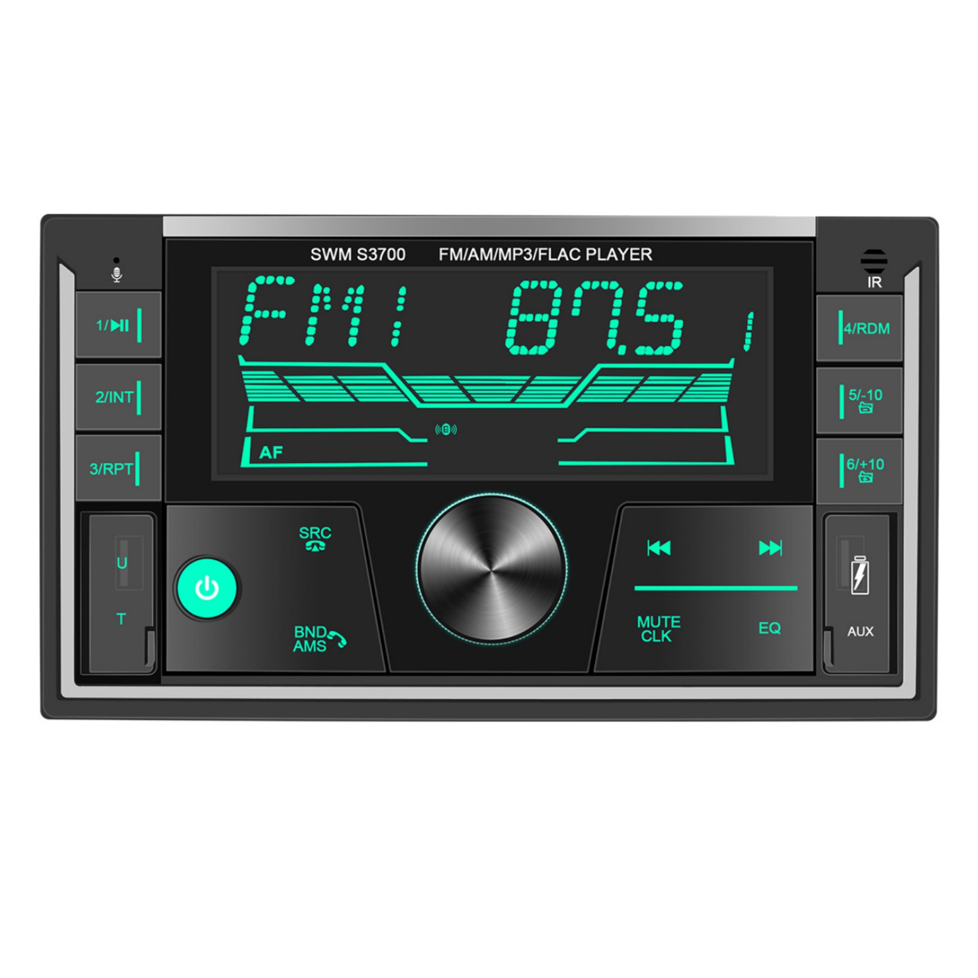 S3700 Dual Din Car Radio MP3 Player for ISO Interface Voice Assistant Bluetooth Audio Player
