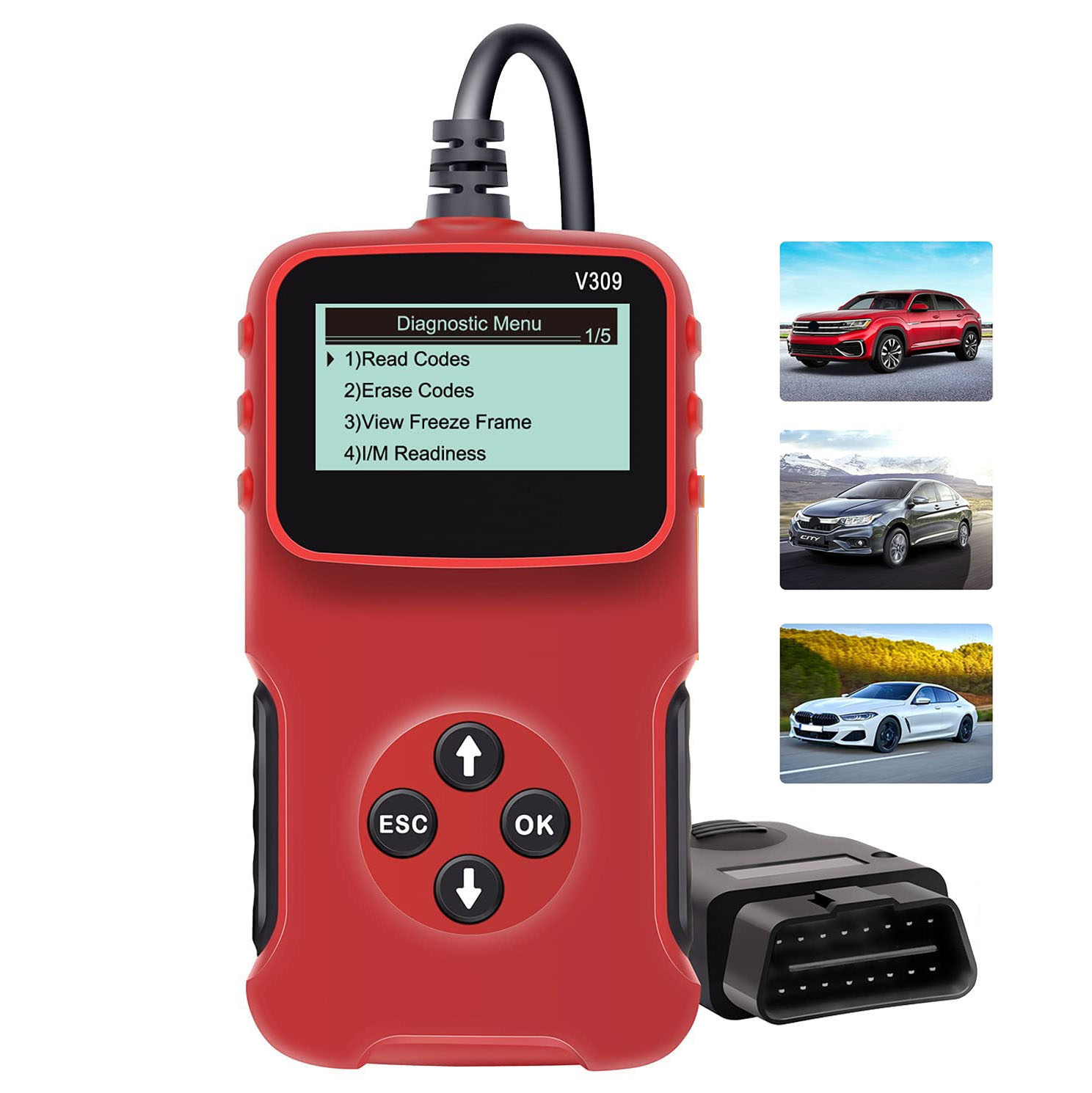 V309 Car  Fault  Detector Elm327 Obd2 Car Diagnostic Tool Code Reading Card