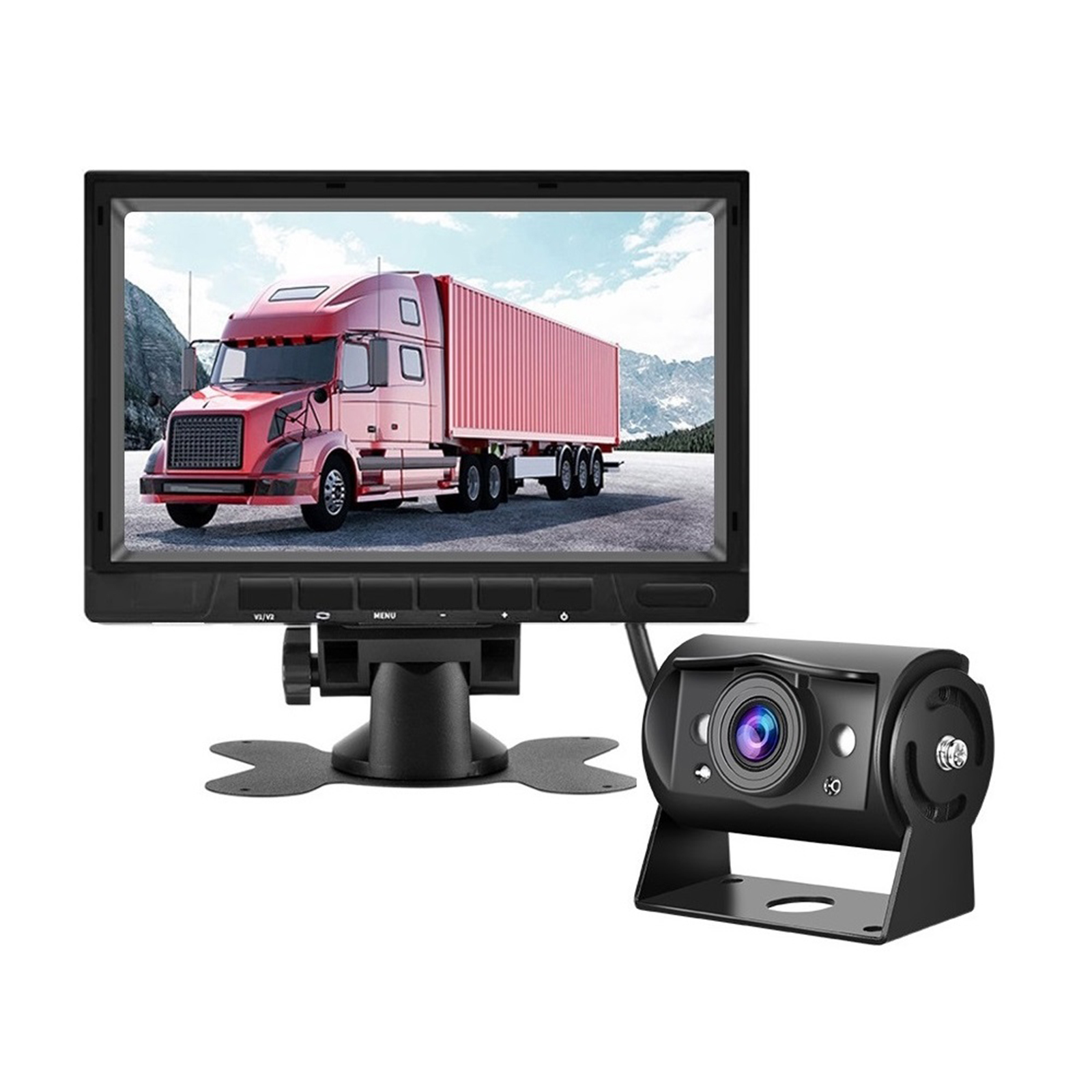 Vehicle Backup Camera 7 inch Monitor Kit Waterproof Ahd 1080p Night Vision Rear View Camera