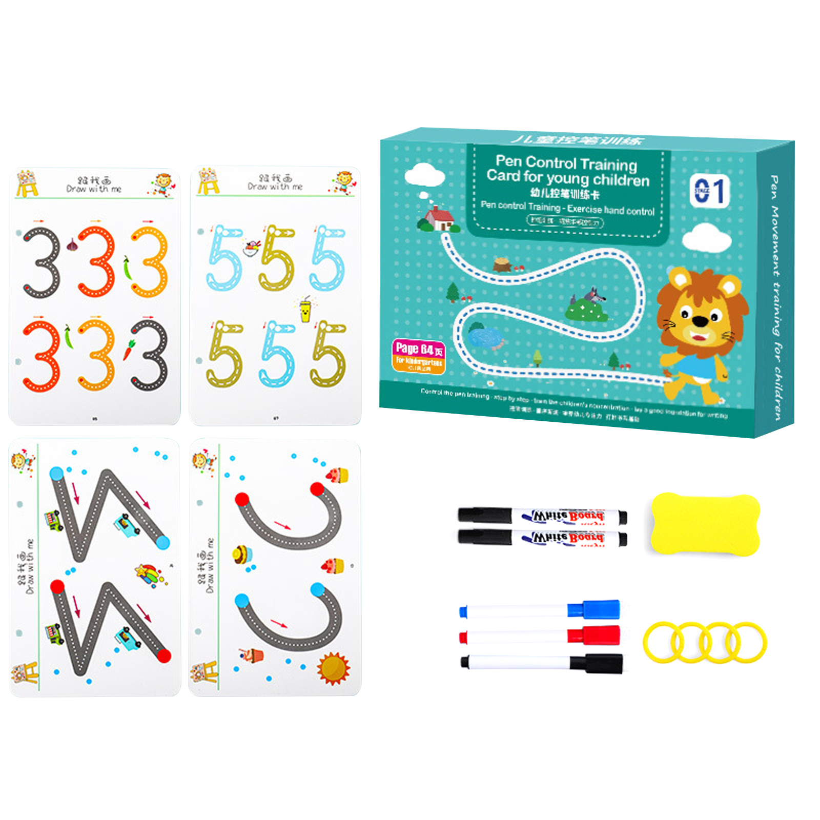 Wipe Clean Workbook Alphabet Numbers Preschoolers Handwriting Workbooks Kids Reusable Handwriting Workbooks For Preschools