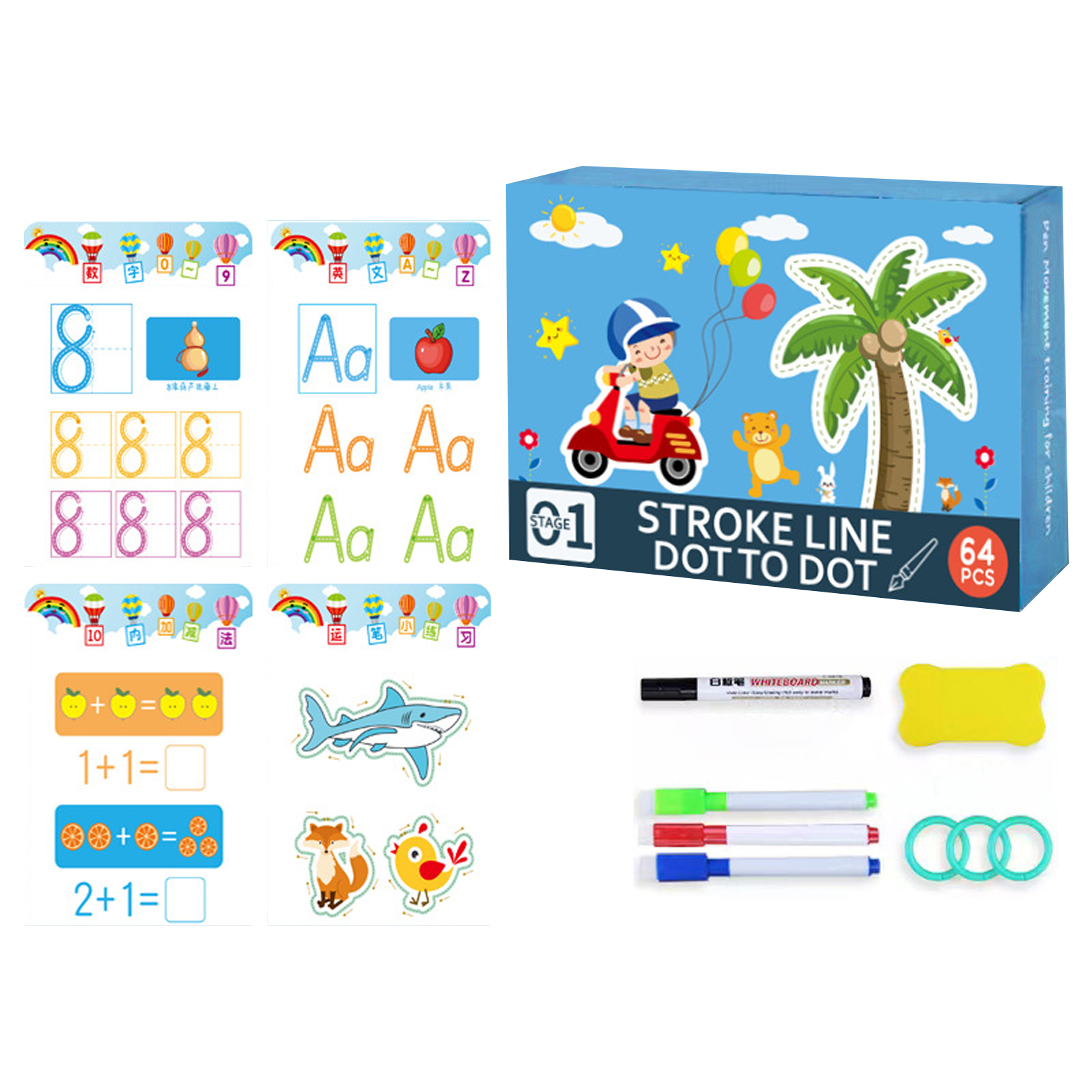 Wipe Clean Workbook Alphabet Numbers Preschoolers Handwriting Workbooks Kids Reusable Handwriting Workbooks For Preschools