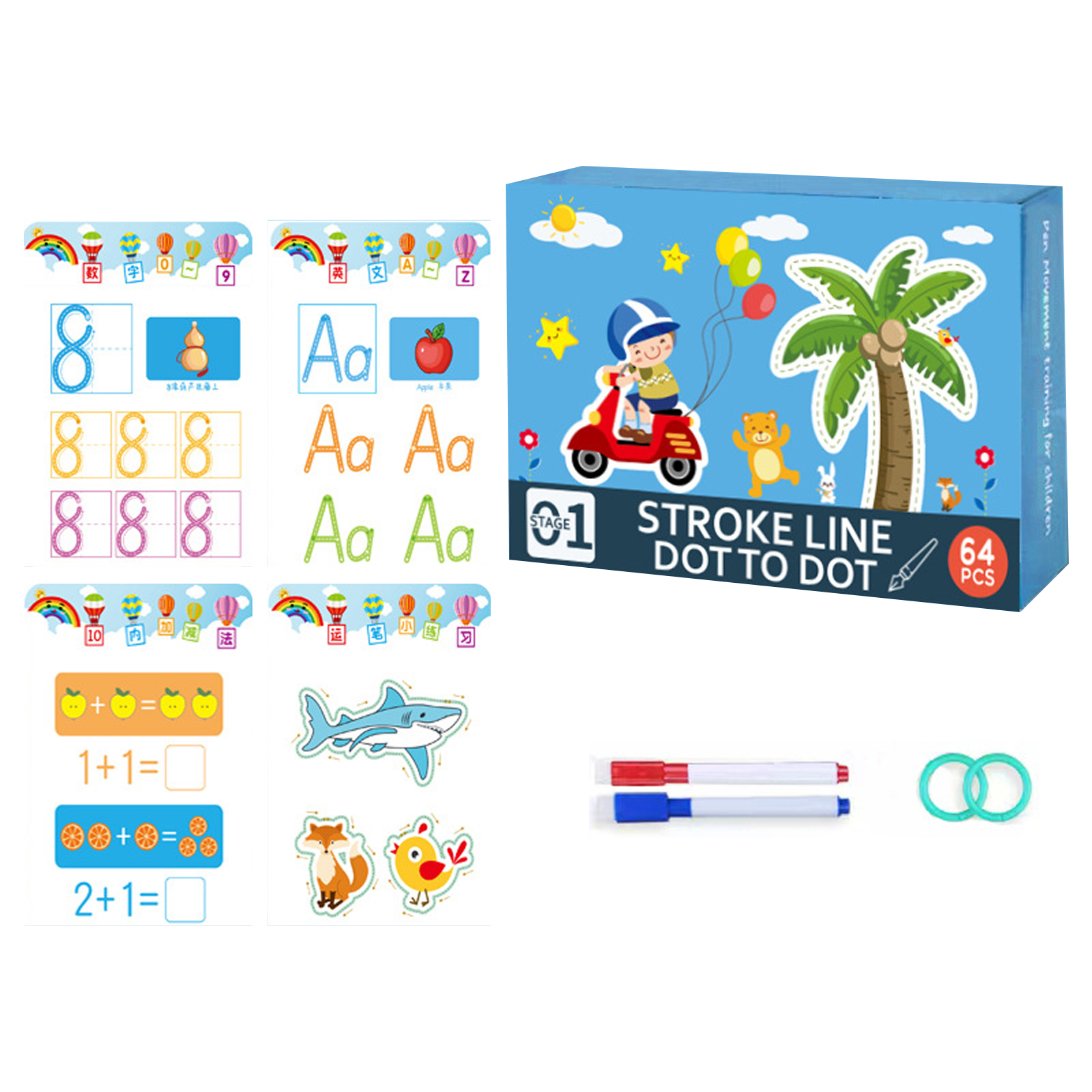 Wipe Clean Workbook Alphabet Numbers Preschoolers Handwriting Workbooks Kids Reusable Handwriting Workbooks For Preschools