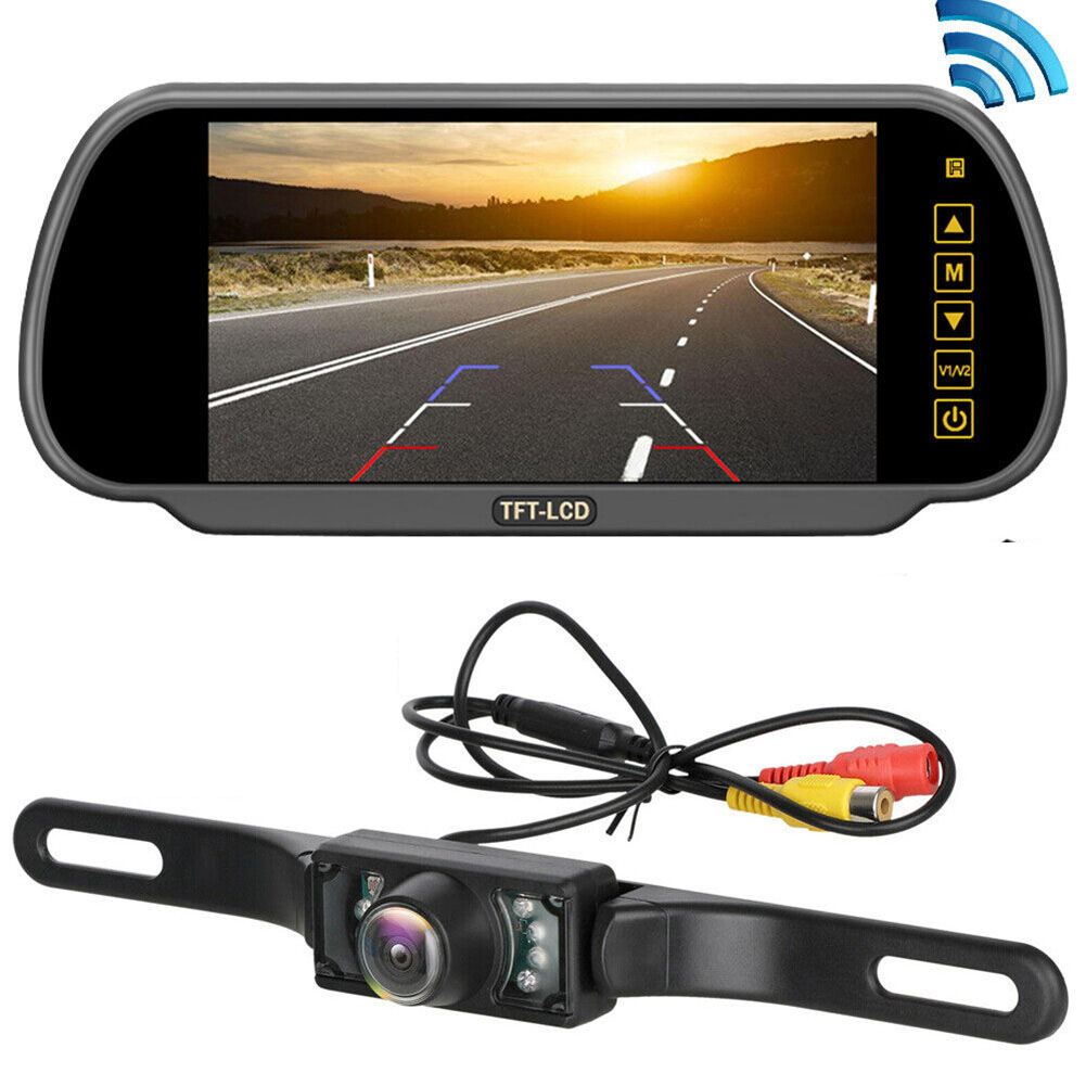 Wireless Car Backup Camera Rear View System Night Vision Cam 7 Inch