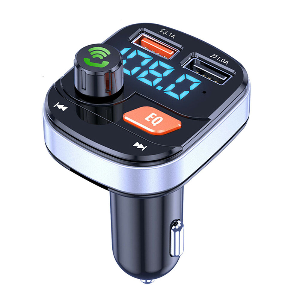 Wireless Fm Transmitter Dual USB Chargers Hands-free Radio Adapter Bluetooth 5.0