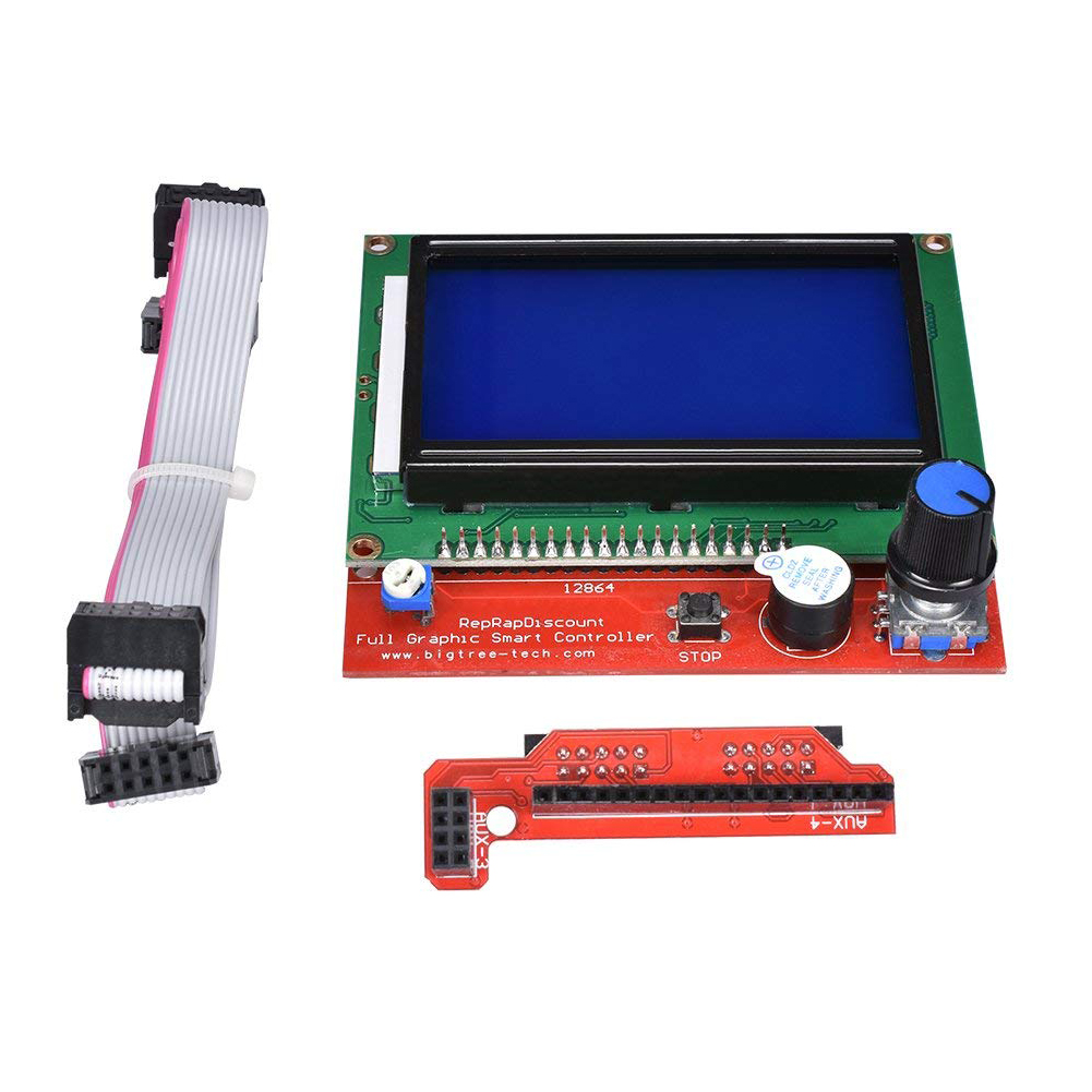 12864 LCD Display Smart Controller with Adapter for RAMPS 1.4 RepRap Guru 3D Printer