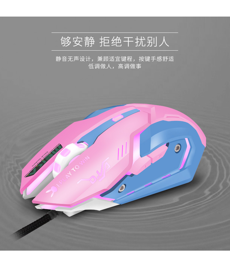 1.5M Computer Accessories Mechanical Mouse Mute Sound DVA Game Wired Mouse