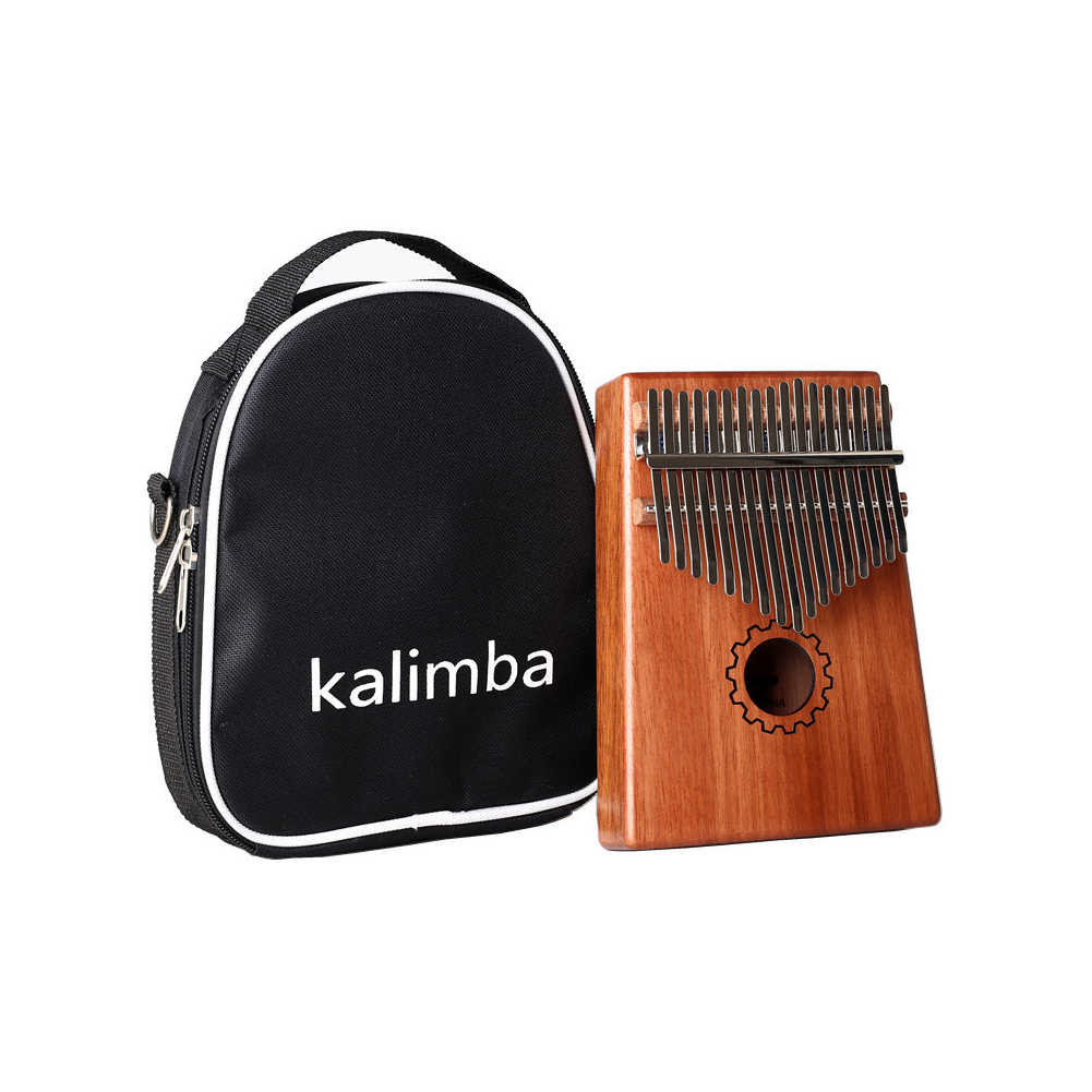 17 Key Kalimba Mbira Calimba African Mahogany Thumb Piano Wood Musical Instrument English version