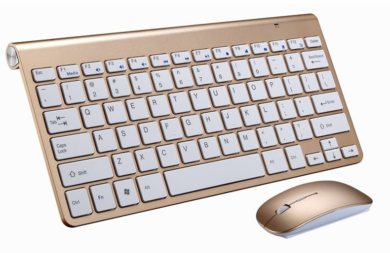 2.4G Wireless Keyboard Mouse Set Mini Multimedia Keyboard Mouse Combo Set for Notebook Laptop Mac Desktop PC