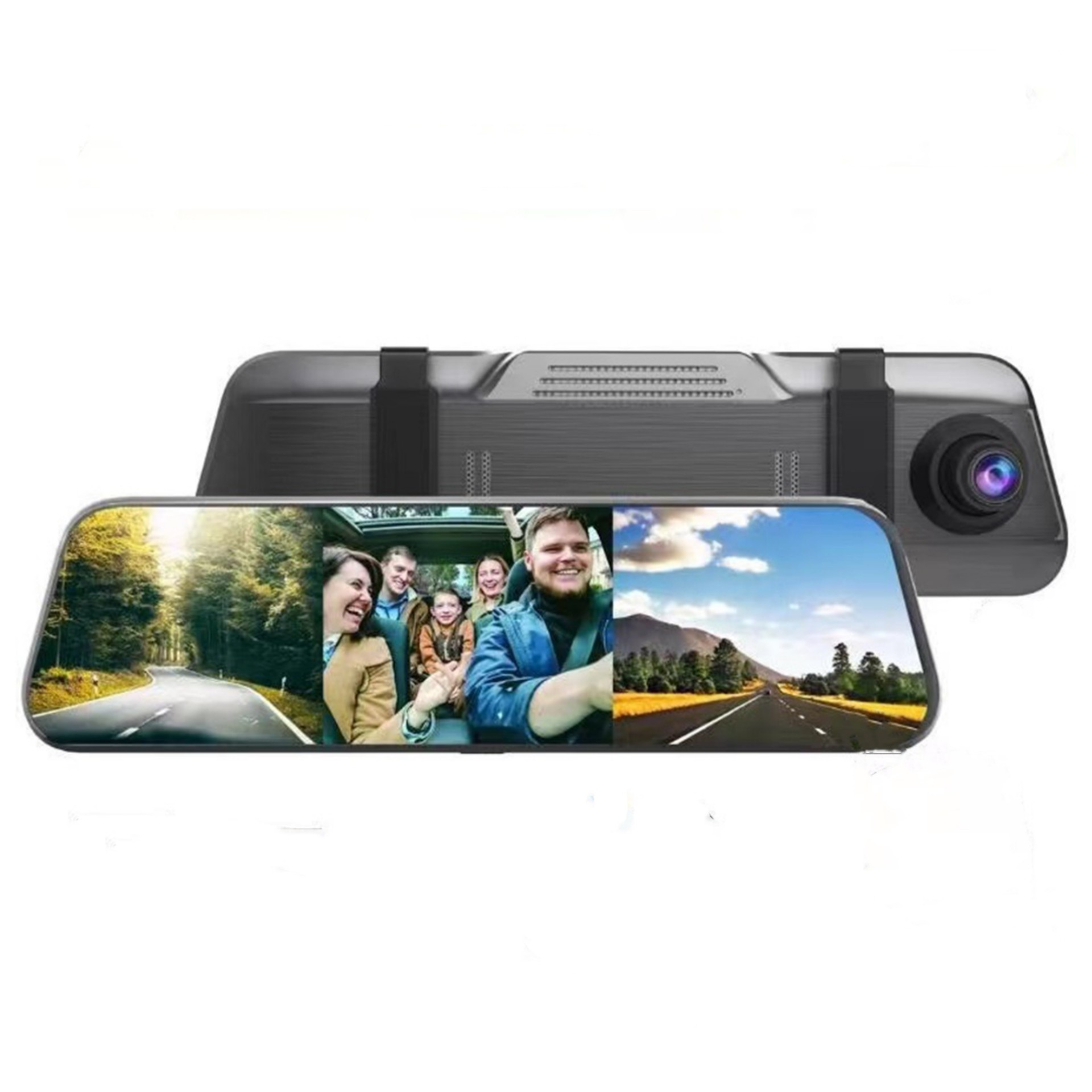 3 Channel Dash Cam 1080P HD Full Touch Screen 170 Degrees Wide Angle Dashboard Camera G-Sensor