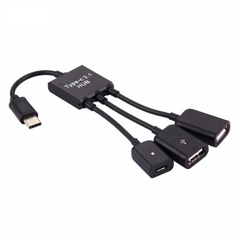 3 in1 Type-C Male to Female Micro OTG USB Port Adapter Cable for Android Phone Tablet USB Flash Disk