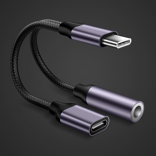 3.5mm Headphone Jack Type-C USB C Audio Adapter Earphone to Type C Charge Listen for USB-C Phone Without 3.5MM for Huawei Xiaomi