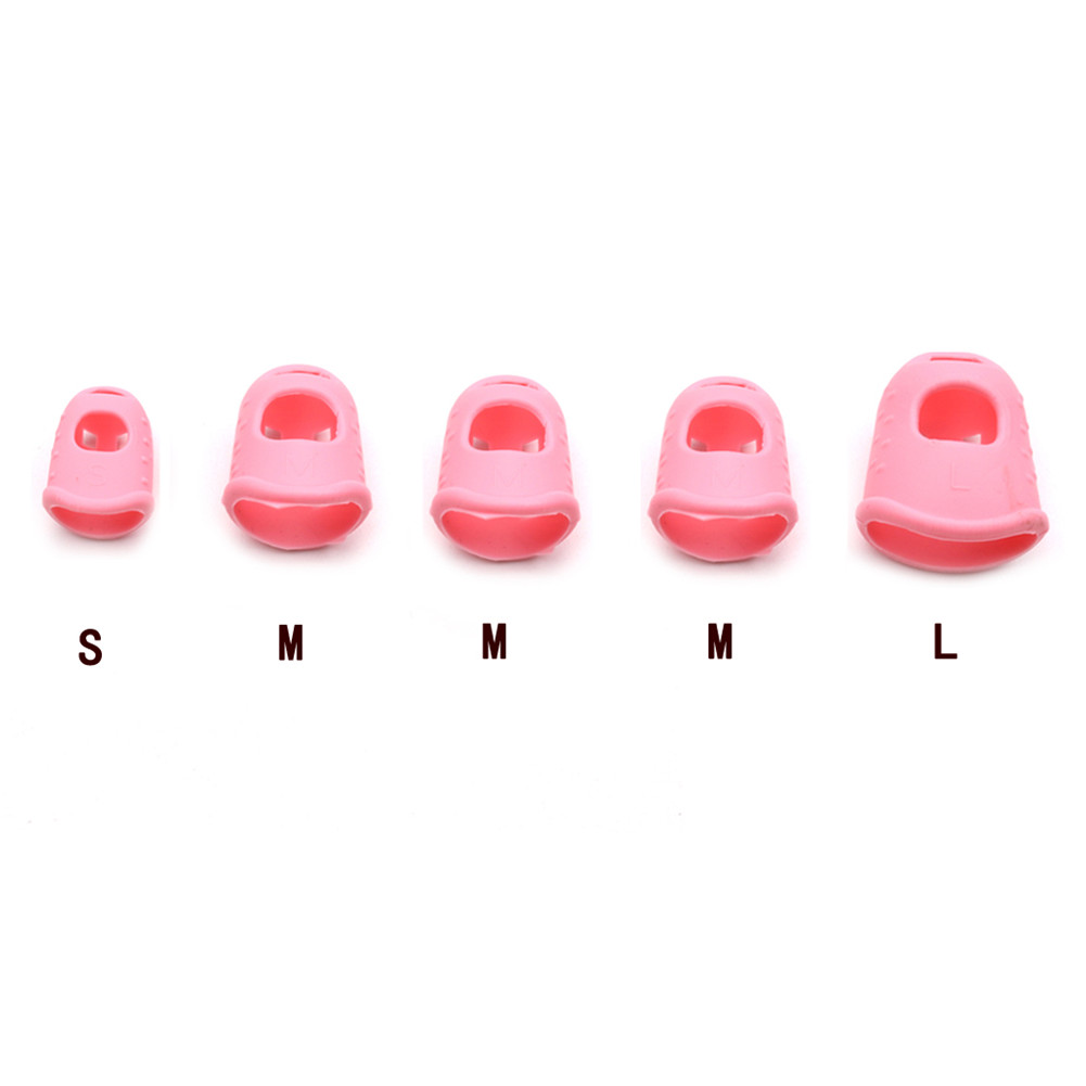 5 Pcs Multifunction Silicone Thimble Tip Guitar Finger Guards DIY Crafts Tool Needlework Accessories