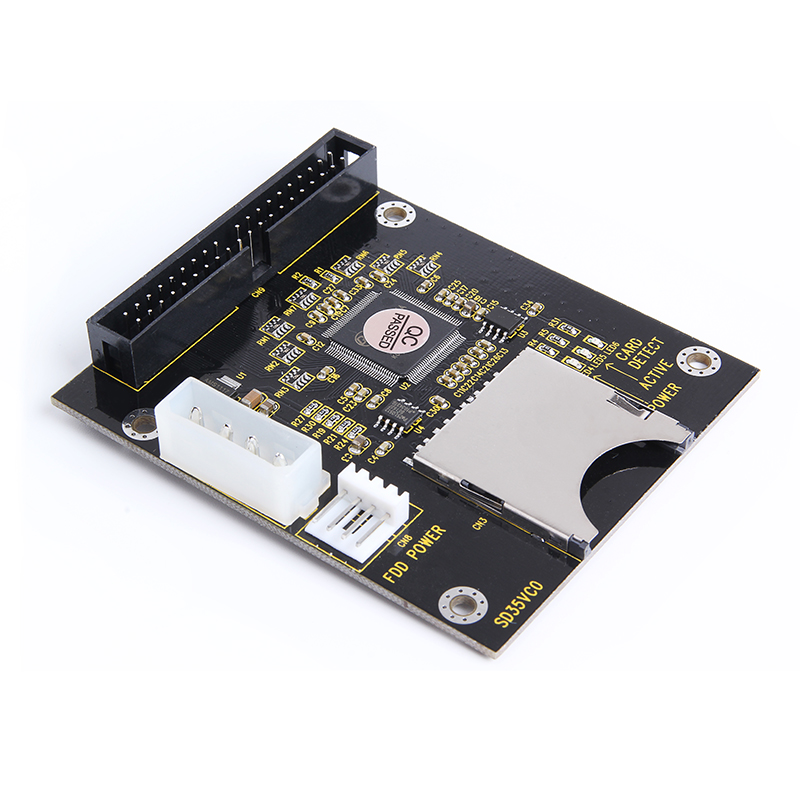 5V SD Card module To IDE3.5 40 Pin Disk Drive Adapter Board Riser Card Capacity Supports Up to 128GB SDXD Card 1309 Chip ATA IDE