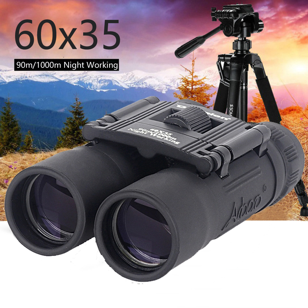 60X35 Foldable Mini Telescope Long Distance Binoculars Central Focus Hiking Camping Hunting 1000m