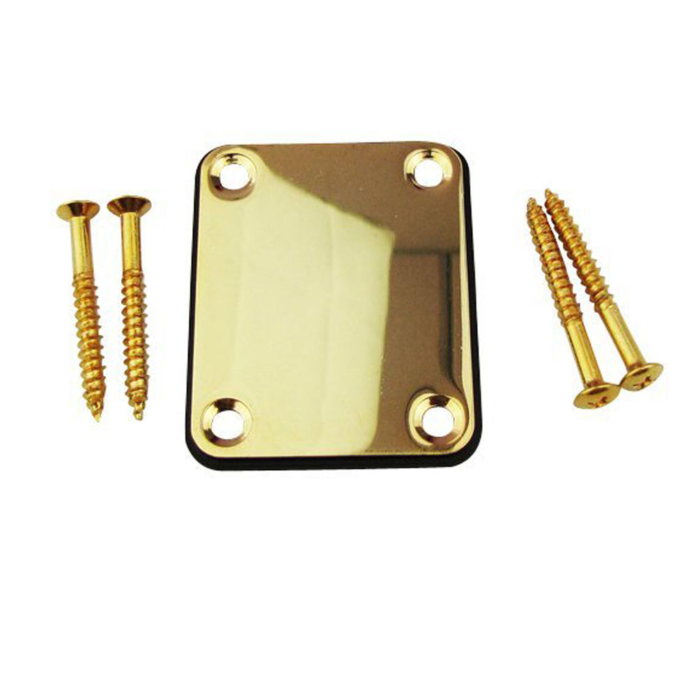 Alloy Neck Plate with 4 Screws Replacement Part for Electric Guitar Bass